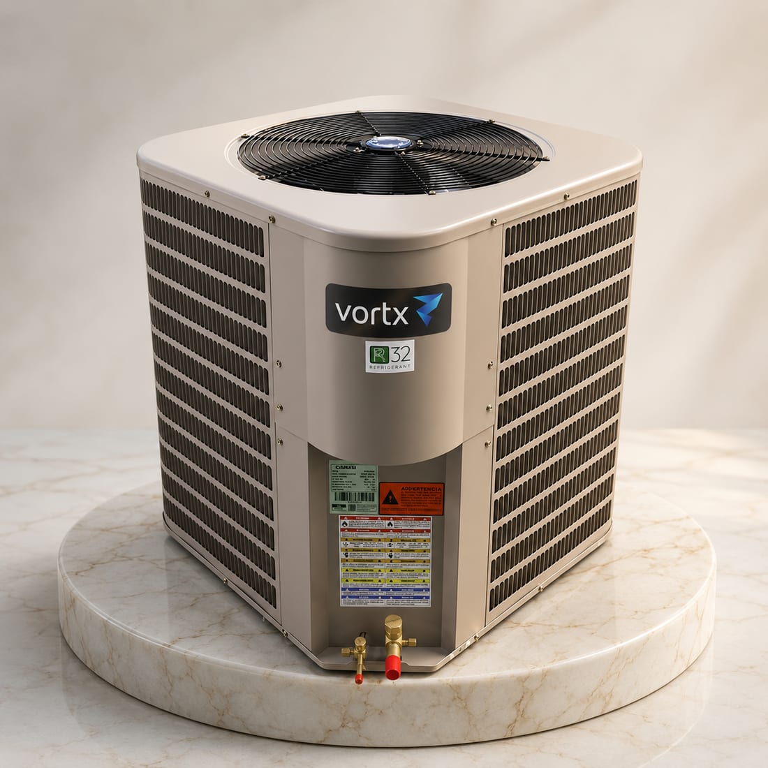 Vortx residential vertical condensing unit — front view